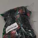 Lidogirl Women Tie-Front Crop Top And Lace Trim Plaid Skirt Set With Stockings XS-2XL (Large, Black)