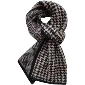 2 x Scarf For Women Winter Scarves For Women Cashmere Womens Scarves Neck Scarf Plaid Fall Soft Classic Warm Lightweight (Black)