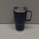 20 oz Tumbler with Handle and Lid, Stainless Steel Tumbler Insulated Travel Coffee Mug, Spill Proof Double Wall Vacuum Tumbler Cup Keep Drink Hot & Cold, Navy, 1 Pack