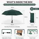 8 x Beach Chair Patio Umbrella with Universal Adjustable Clamp - Clamp-on Outdoor Sports Umbrella for Stroller Pool Camp Bleachers, Compact Lightweight Portable Shade, Windproof Sunshade (Dark Green)