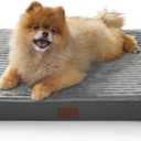 Bedsure ComfyFleece Dog Bed for Small Dogs - Orthopedic Pet Beds with Removable Washable Cover, NOT Waterproof Egg Crate Foam Puppy Mat, Suitable for Pet Up to 20 lbs, 23"x17"x2.8", NOT for Chewers