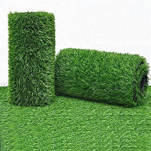 MYOYAY Artificial Grass Turf Rug, 3.3ft x 33 ft Large Realistic Grass Lawn Carpet Roll,1.18" Thick Synthetic Turf Mat with Drain Holes for Indoor Outdoor Garden Landscape Dog -109 sq. ft (Spring Green)