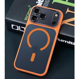 Magnetic for iPhone 17 Pro Max Case with Integrated Camera Protection, [Seamless Work with Magsafe] [Military Grade Shockproof] [Covered Camera Control Button] Case for iPhone 17 Pro Max 6.9'', Orange