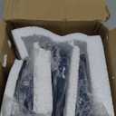 Navy Blue Thinker Statue Decor for TV Stand, Shelf, Desk, or Coffee Table - Set of 3 Resin Figurines for Living Room Decorative Objects, Modern Sculpture, Minimalist Bookcase Decor, Home Accents