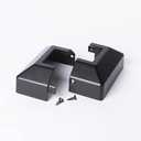 Post Cover Plate for 2" Floor Flange, 2-Piece, Flange Base Shoe for Railings, Post Skirt Cover, Black
