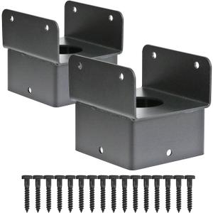 Post Anchor Connector (2 Pack), Stainless Steel Tie Bracket for 4x4 and 4x6 Wood Posts, Supporting Wood Beams (44(Actual size: 3.5"3.5")