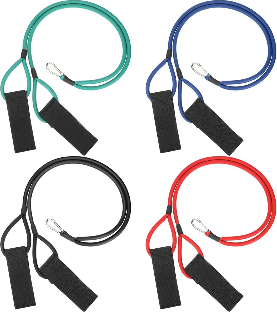Skylety 4 Pieces Baseball Resistance Bands Youth & Adult Arm Strength Training Baseball Bands for Softball Trainer Pitcher Training, 4 Levels(20, 30, 40, 50 Lbs, Black, Blue, Red, Green)