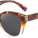 FEISEDY Polarized Vintage Sunglasses American Womens Square Jackie O Cat Eye Sunglasses B2451