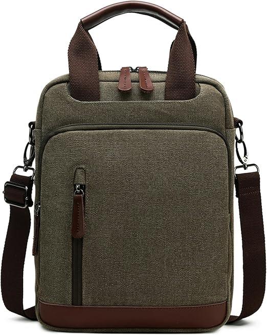 mygreen Small Canvas Crossbody Shoulder Bag Messenger Bag Work Bag (Army Green-l)