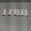 Baseboard Corner Blocks 4inch Height, Self Adhesive 3 Inside + 3 Outside Corners-Connector Between The Cove Base Wall Base Rubber Moulding Trim, Perfect Match for Our S100 Baseboard(White)