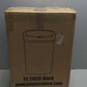 BestOffice | 13 Gallon Trash Can with Lid | Automatic Touchless Garbage Can | Odor Control | Modern Oval Design | Easy to Clean | Plastic | Black | Fits Any Kitchen, Bathroom, Office or Home