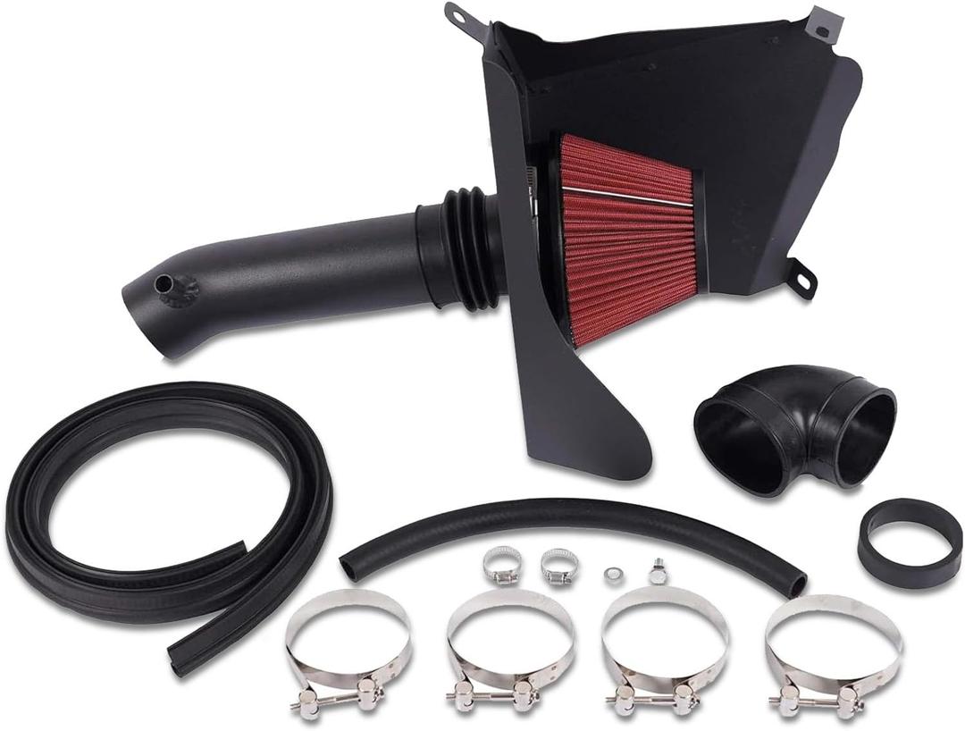 10552 Cold Air Intake Set, High-Flow Air-Filter, Compatible with 1991-2001 Jeep Cherokee XJ SE l6 GAS OHV 4.0LReplace 10552