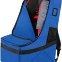 YOREPEK Car Seat Travel Bag, Padded Car Seats Backpack for Air Travel, Heavy Duty Carseat Travel Bag for Airplane, Airport Gate Check Bag (Blue)