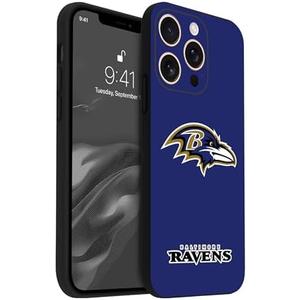 For Ravens iPhone 16 Pro Case, [Full Camera Protection] Silicone Shockproof Protective Phone Case for iPhone 16 Pro