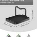 Anti-Rust Metal Spoon Rest with Lid Holder, Heat-Resistant Pot Lid Rest, Multifunctional Spatula Holder While Cooking for Stovetop and Kitchen Counter Black