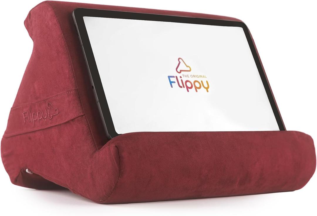 Flippy Original Tablet Pillow Stand & iPad Holder, Gift for Book Lovers & Readers, Multi-Angle Stand with Storage for Lap, Desk & Bed, Compatible with Kindle, Fire, iPad & Samsung, Nebbiolo (Nebbiolo 4.0)