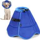 Soft Dog Cone Collar - Adjustable Protective Recovery Cone for Dogs After Surgery,Breathable E-Collar for Medium Dogs to Stop Licking,Comfy Pet Cone for Wound Care,Spay,NeuterM