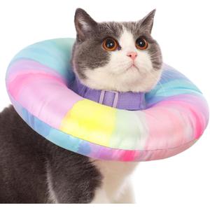 EWES Cat Cone Collar Soft L Size, Alternative Neck Cones to Stop Licking, Comfy Elizabethan Collars After Surgery Neuter, Donut Collar for Pet Cat Dog Kitten e Collar Recovery Shame
