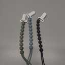 Pacifier Clips Silicone, 3-Pack Pacifier Holder Clip with Stylish Round Design, 100% Food Grade Silicone, Safe Essentials for Newborns Baby Boys and Girls