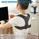 Posture Corrector, Back Brace for Women and Men, Adjustable Back Support, Shoulder Straightener for Improving Hunchback, Providing Pain Relief from Neck, Shoulder, and Upper Back-Black