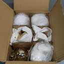 Mercury Glass Ornaments - Size 3 inches - in a Set of 6 Ornaments. Handcrafted (Embosed Gold)