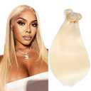 Blonde Bundles Human Hair 613 Straight Bundles 12 14 16 inch 300g 10A Unprocessed Peruvian Virgin Hair 3 Bundle 613 Blonde Color
