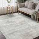 BEIMO Area Rugs 8x10 for Living Room Bedroom, Modern Abstract Machine Washable Rug, Large Soft Low Pile Floor Carpet with Non Slip Backing for Dining Room, Light Grey/Beige