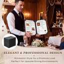 10 Pack 6 View PU Leather Menu Covers for 8.5 x 14 Inch Pages