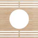 Ekena Millwork 16"W x 8"H x 4 1/4"ID x 1/4"T Chrysler Wood Fretwork Pierced Ceiling Medallion, Alder