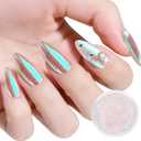 Artdone Aurora Chrome Nail Powder, Iridescent Unicorn Powder Metallic Mirror Effect Pigment Pearlescent Mermaid Pearl Glitter Dust Kit, Nail Art Decoration, Resin Craft