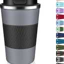 Insulated Coffee Tumbler 12 oz, Stainless Steel Coffee Mug with Lids, Travel Coffee Mug Leak Proof, Double Wall Vacuum Insulated Reusable Coffee Cup, Keep Drinks Hot and Cold (Deep Teal, 12 Ounces)