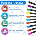 Jutom 38 Pcs DIY Baby Bibs Decorating Kit 14 Bibs 14 Stencils 10 Fabric Markers 2 Ply Feeder Design Bib for Shower Games