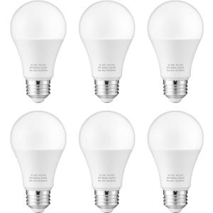 KEIVO 12V LED Light Bulb, 60W Equivalent, AC/DC 12-24 Low Voltage Bulb, Warm White 3000K, A19 9 Watts 800 Lumens, E26 Standard Base, RV, Camper, Off Grid Cabin, Solar Lighting, Pack of 6