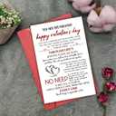 3 x Poem Love Card for Husband, Romantic Husband Valentines Day Card, Sweet Valentines Card for Husband from Wife