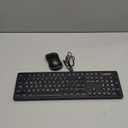 Large Print Wireless Keyboard and Mouse - 7 Colors Backlit Keyboard, Oversize Letters Keys Easy to See and Type, Rechargeable Keyboard and Mouse with Light Up Key, Compatible for PC, Windows, Gaming