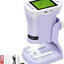 Mini 3-in-1 Pocket Microscope with Camera & Telescope, 32GB SD Card, 2.4" IPS HD Screen, Handheld Digital Microscope for Kids, Educational Science Kit, Christmas Birthday Gift for Boys Girls Ages 3-9