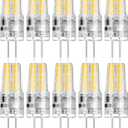 BUBO 10 Pack G4 LED Bulb 2W Equivalent 30W 3000K Warm White 250 Lumens 360Beam Angle, T3 Halogen Bulb Replacement Landscape Bulbs, AC/DC 12V Led Lights G4 Bi-Pin Base for Outdoor Landscape Lighting