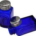 Ritadeshop Retro Glass Salt and Pepper Shakers (Cobalt Blue)
