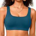 Women Sport Bra Swimsuit Top - Swim Bra Bikini Top Only Scoop Neck Bathing Suit 2025 Swimwear M