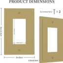 Matte Gold Outlet Covers Luxury Modern Brushed Bronze 1 Gang Rocker Single Light Switch Cover Plate Decorative Gfci Wall Plate Electrical Switch Plate Covers Kitchen Bathroom Decor