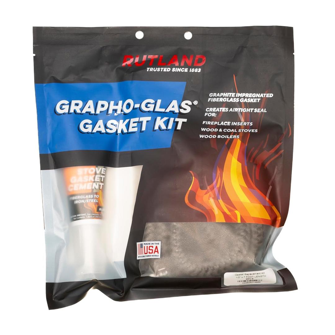 Rutland 96N-6 Grapho-Glas Rope Gasket Replacement Kit, 1/2-Inch by 7-Feet