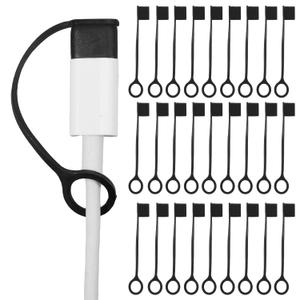 USB C Cap Dust Protector, 16Pcs USB C Dust Cover Caps with Tethered Anti-Dust Cap for Type C Charging Ports High Toughness Snug Fit to Prevent Dust/Oxidation (Black)