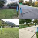 17FT Portable Pickleball Badminton Net Set Outdoor, Height Adjustable Multi Sports Net Set for Backyards Driveway with 4 Aluminum Rackets, 2 Pickle Paddles and Carry Bag, Easy Set Up & Durable