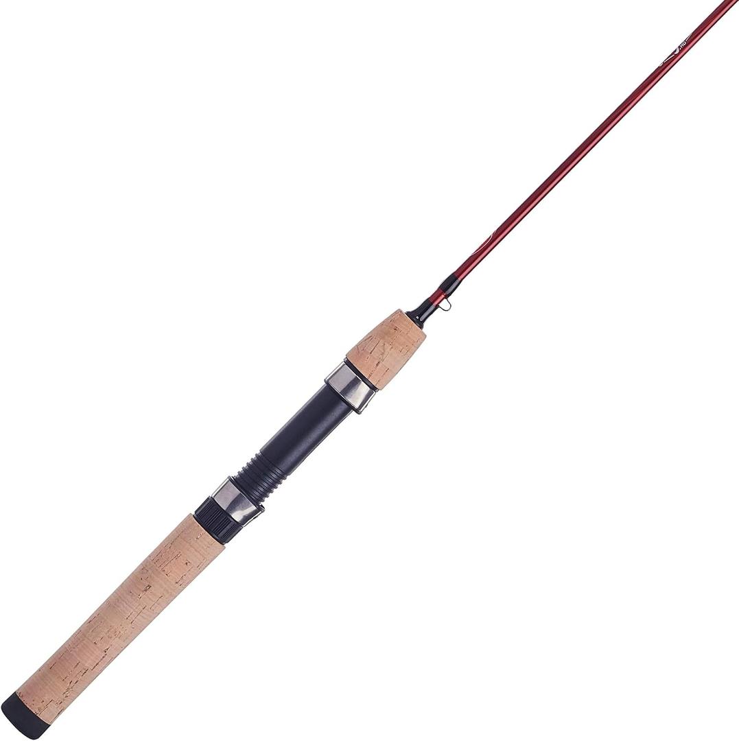 Berkley 5’ Cherrywood HD Spinning Rod, One Piece Spinning Rod, 1-4lb Line Rating, Ultra Light Rod Power, Fast Action, 1/32-1/8 oz. Lure Rating,Red