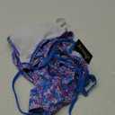 AI'MAGE Womens One Piece Swimsuit V Neck Ruched Bathing Suit Double Straps Crisscross Back Floral Print Swimwear (Royal Blue Floral, Medium)