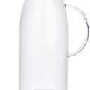 Purefold 100 Ounces Large Glass Pitcher with Lid, Hot/Cold Water Pitcher with Handle, Juice and Iced Tea Beverage Carafe