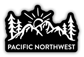 Vinil Sticker Pacific Northwest FM068,  4 Pack