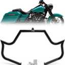 Black Engine Guard Highway Bar Crash Bar for Harley Davidson Touring Road Glide Road King Street Glide Electra Glide CVO and Trike Models 2009-2023
