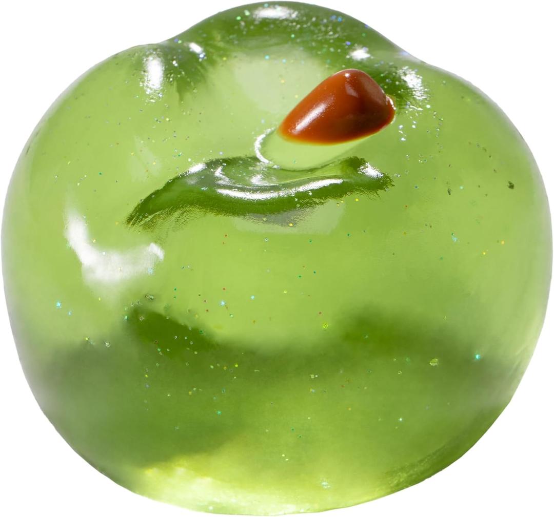 Handmade Silicon Taba Squishy Clear AppleSafe & Non-Toxic Sticky Mochi Squishy Fidget Stress-Relief Squeeze Toys for Kids & Adults Relaxation & Sensory Play