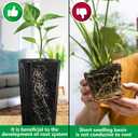 RunNico 50pcs Plastic Deep Plant Nursery Pots,11.8Tall Tree Pots,Black Deep Seedling Container Pots with Drainage Holes for Indoor Outdoor Gardening (3.9" Wx11.8 H)